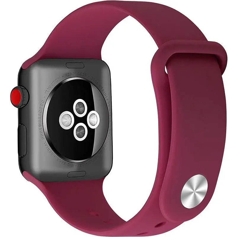 Ремешок Uwatch Silicone Strap for Apple Watch 42/44 mm Rose Red - фото 2