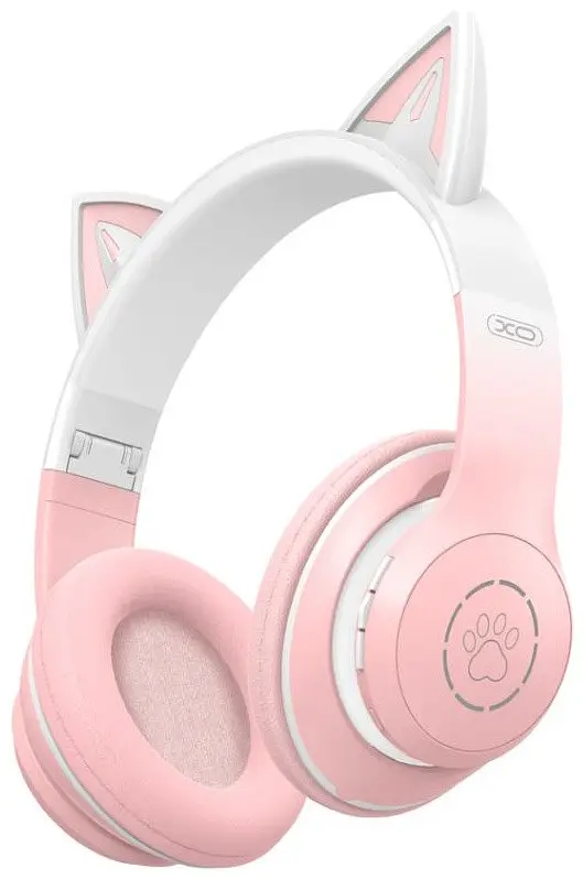 Безпровідні навушники XO BE38 Cats Ear Colourful Lights Рожевий