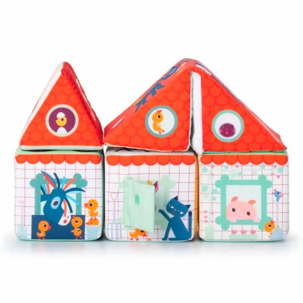 Набір із 5 м'яких кубиків Lilliputiens Ферма (83455) - фото 8