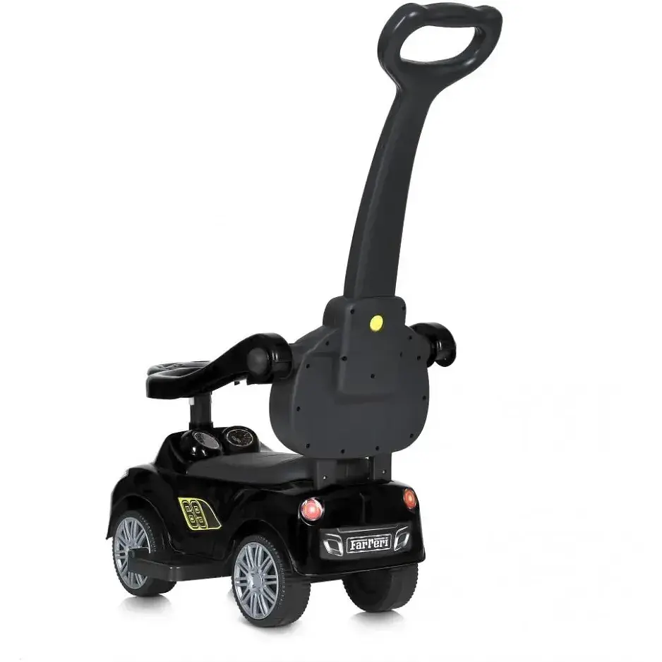 Дитяча каталка-толокар Bambi Racer M 5728L-2 з батьківською ручкою чорний - фото 2