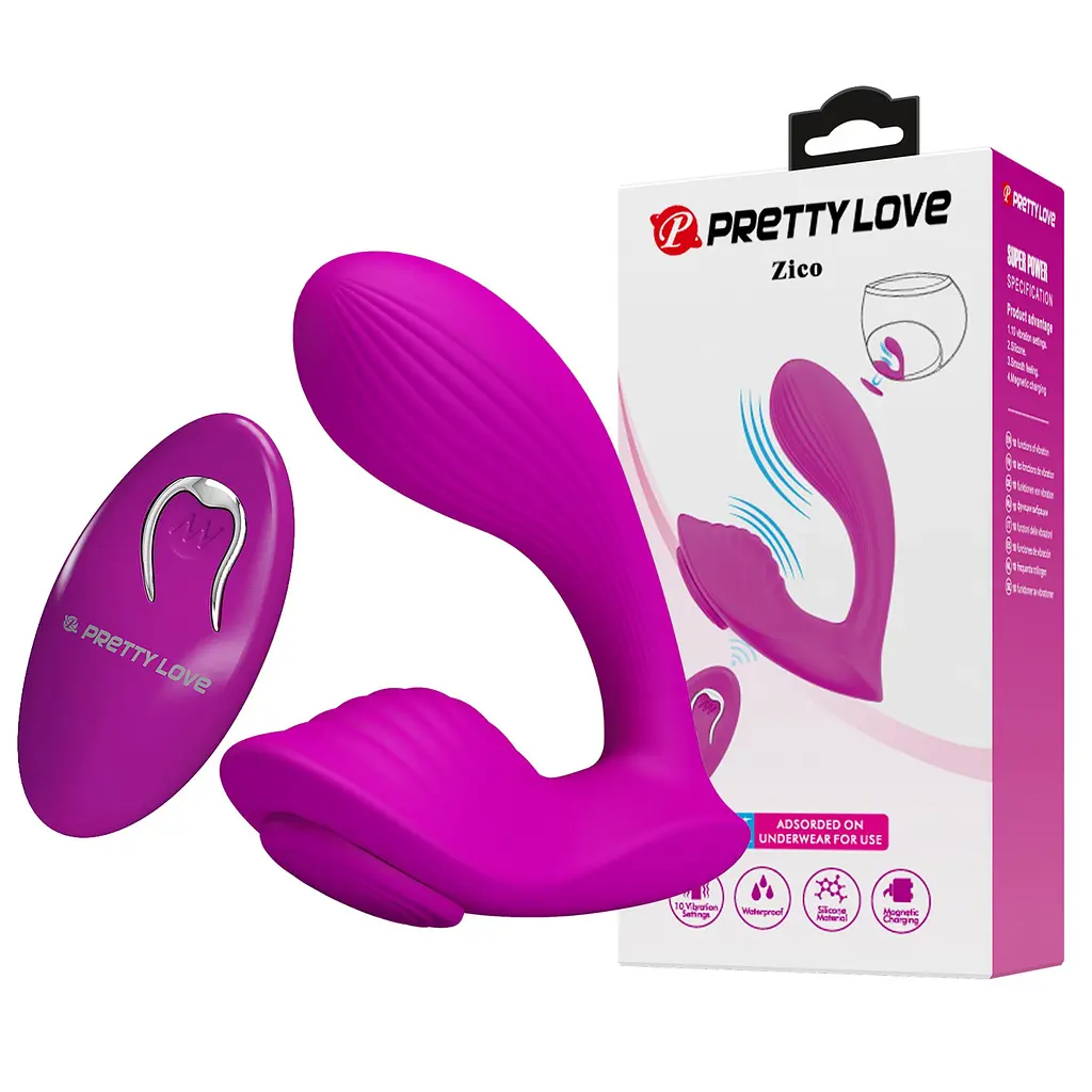 Вібростимулятор PRETTY LOVE ZICO, Wireless remote control Memory function 10 vibration functions PRETTY LOVE BW-022101W 102053