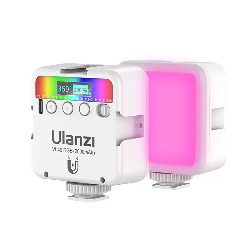 Відеосвітло Ulanzi VL49 Rechargeable Mini RGB Light 6W White (2586) (2586) - фото 7