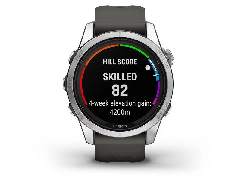 Смарт-годинник Garmin Fenix 7S Pro Solar Silver w. Graphite Band (010-02776-00/01) - фото 3