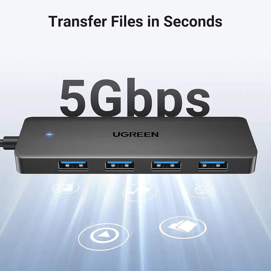 USB-Хаб Ugreen 4-Port USB 3.0 Hub 1m (UGR-35574) - фото 4
