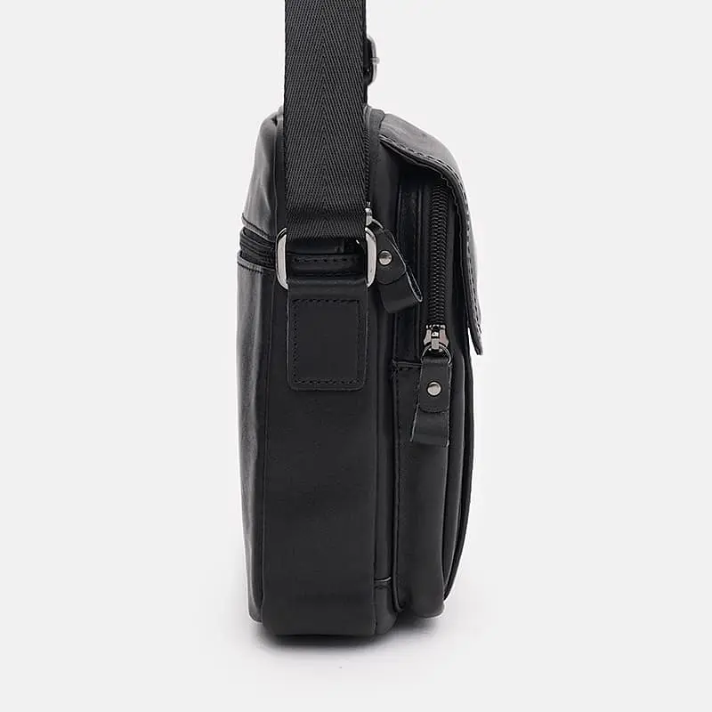 Чоловіча шкіряна сумка Keizer K1337bl-black - фото 4