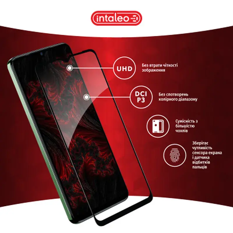Скло захисне Intaleo Full Glue Tecno Spark 10C Black (1283126564918) - фото 4