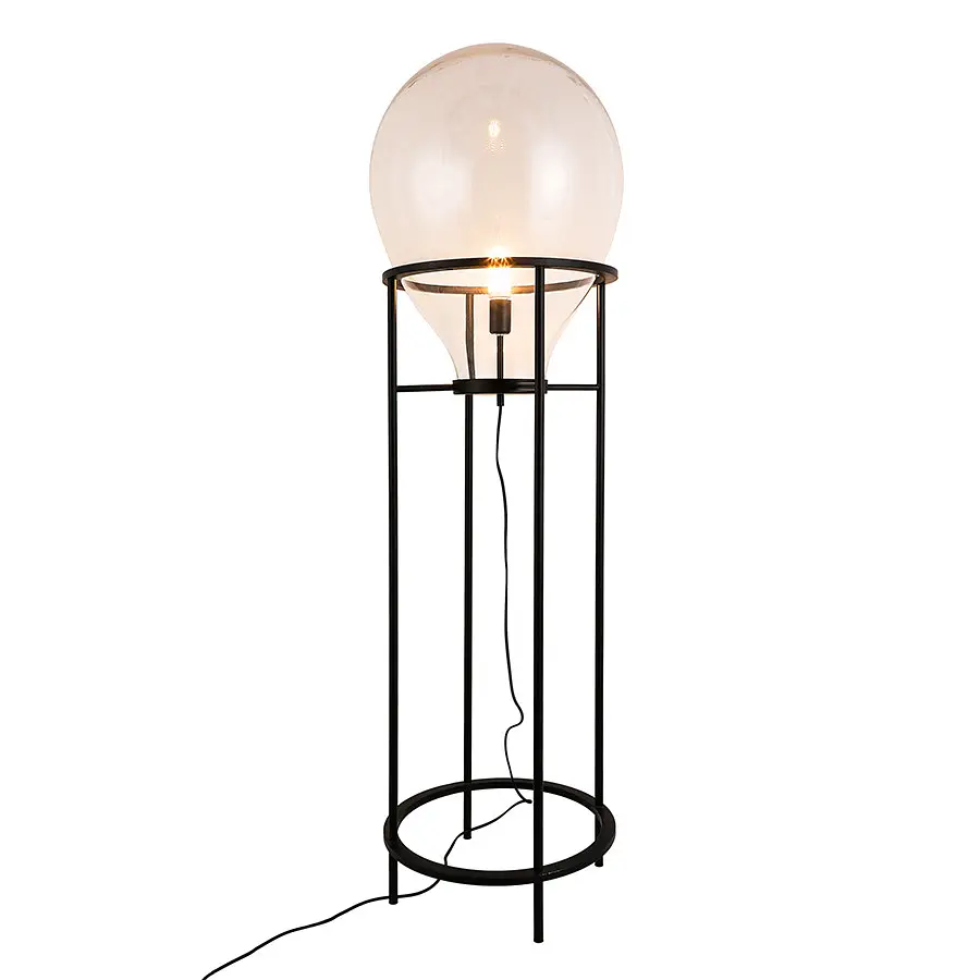 Торшер Levistella 909XLL04F BK+CL черный корпус прозрачный плафон - фото 2