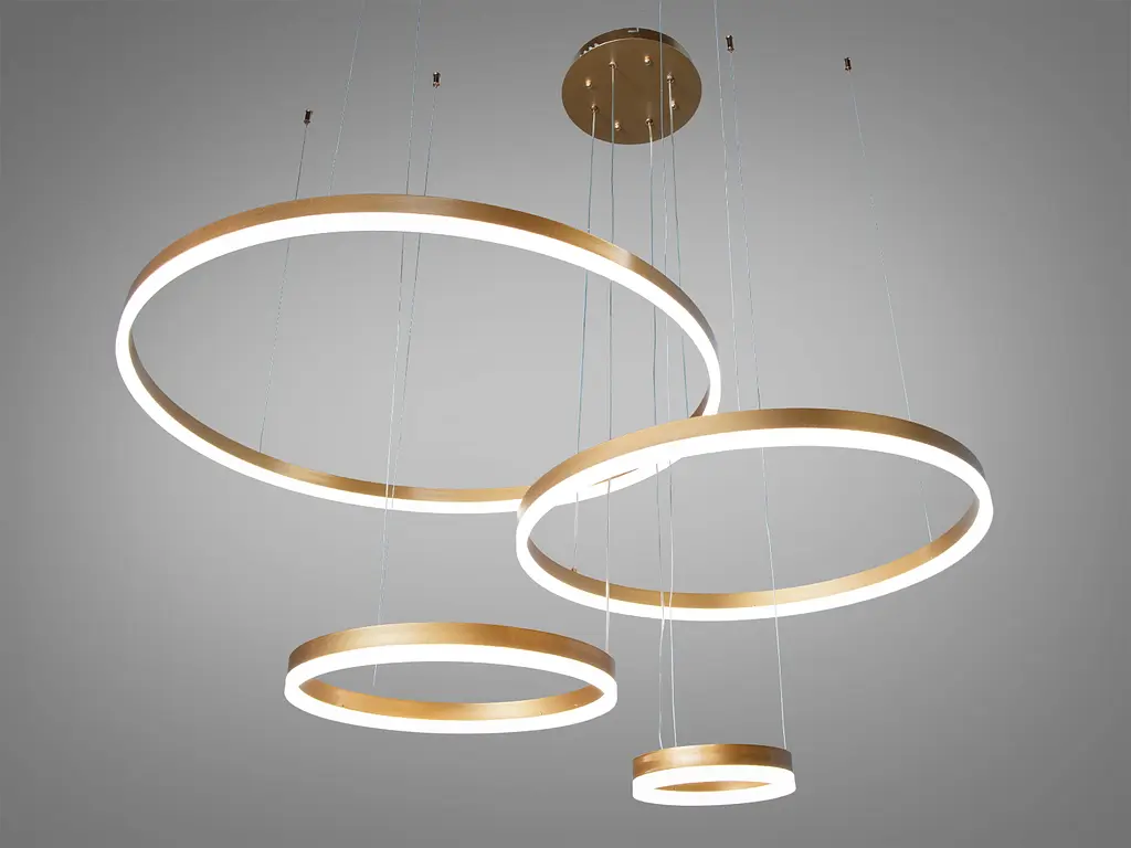 Светодиодная подвесная люстра D2485 золото 135Вт - фото 3