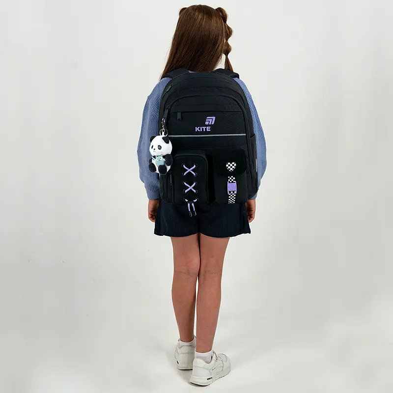 Рюкзак для початкової школи Kite Education 584 Panda Love Чорний (K26-584M-2) - фото 21