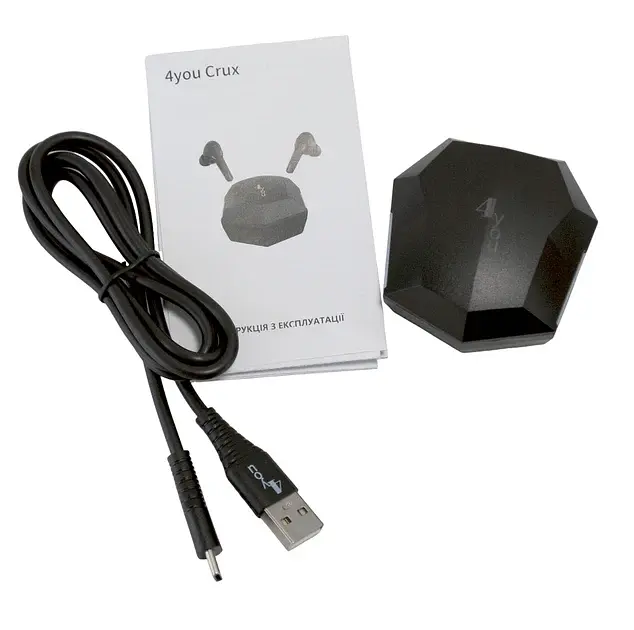 Bluetooth-гарнітура 4you CRUX black Game Design, BT 5.1 - фото 3