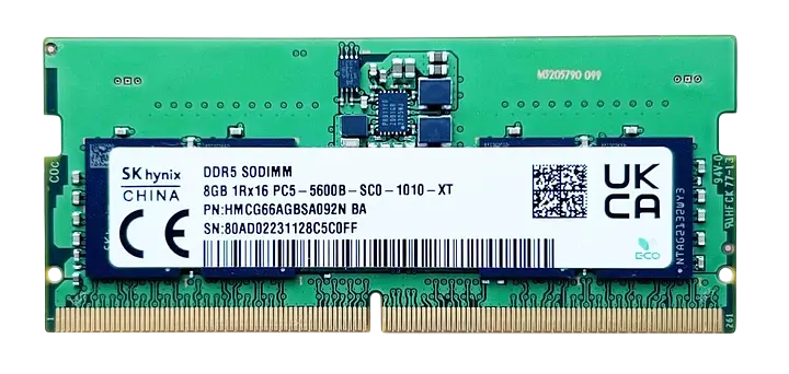 Оперативна пам'ять SK Hynix 8GB SODIMM DDR5 5600MHz (HMCG66AGBSA092N) Б/В