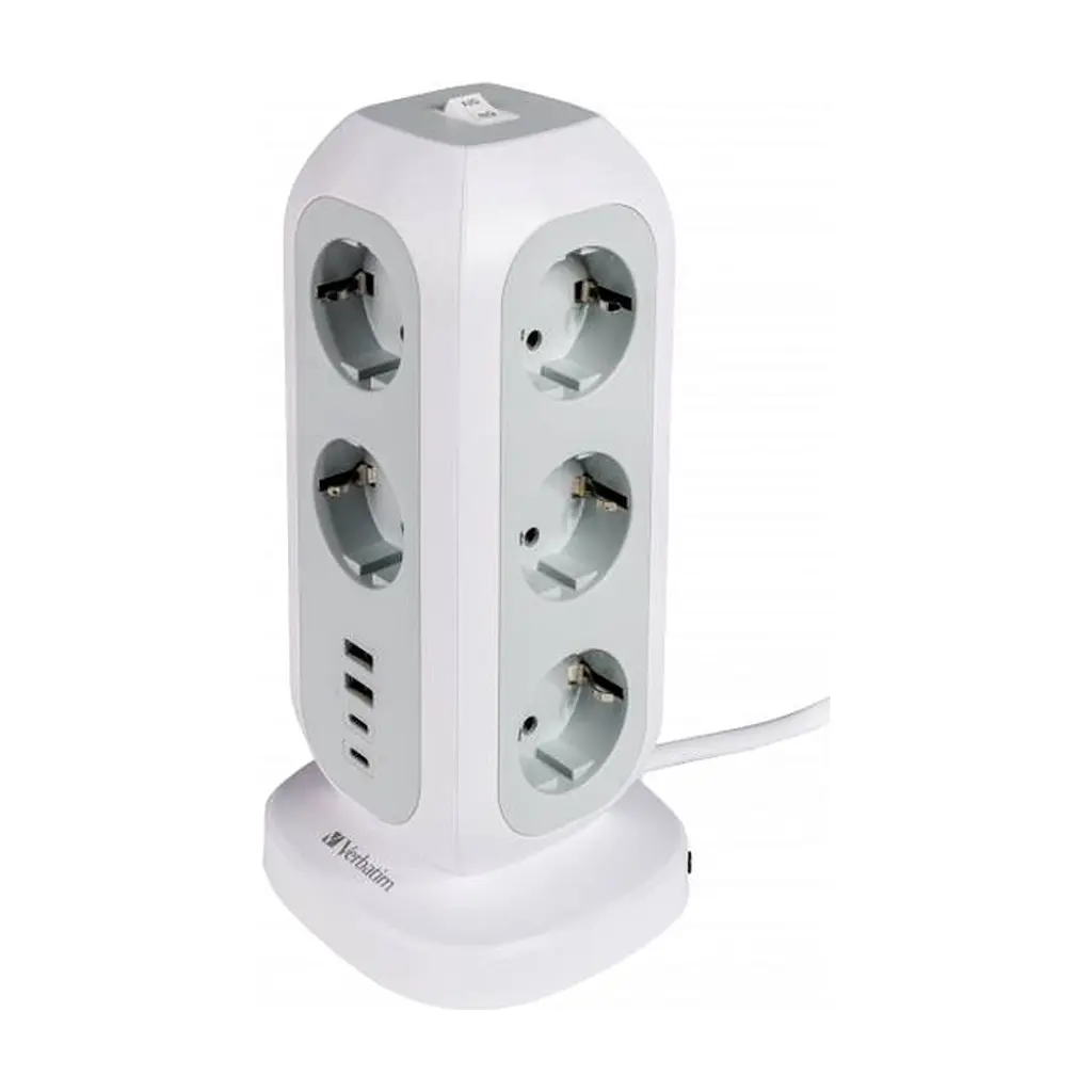 Мережевий фільтр живлення Verbatim 11 розеток, 2 x USB-C та 2 x USB-A (49547) - фото 2