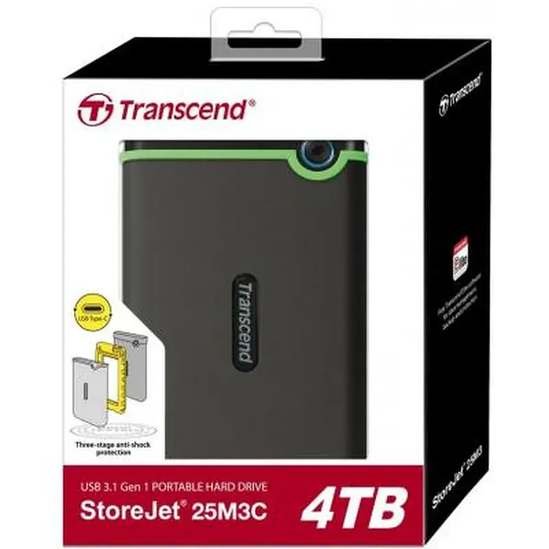 Зовнішній жорсткий диск 2.5" 4TB Transcend (TS4TSJ25M3C) - фото 4
