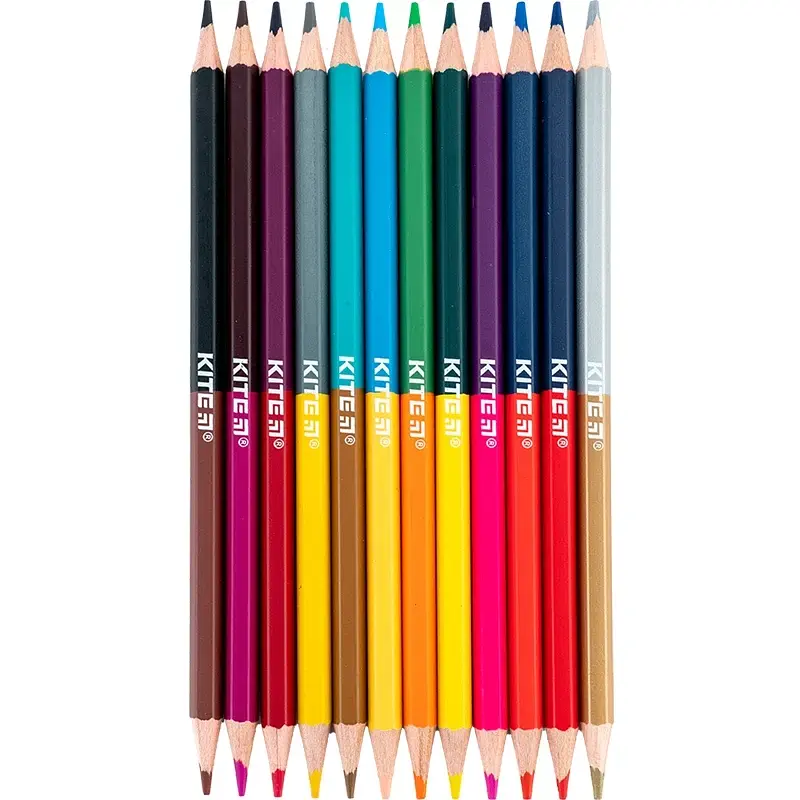Олівці кольорові 24 кольори (12 шт) Classic K-054 Kite - фото 3