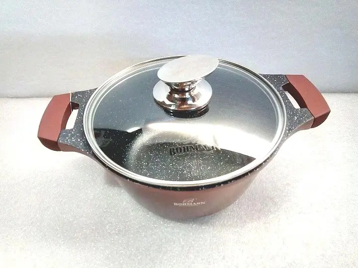 Каструля Bohmann BH 150-24 Brown 24 см 5 л - фото 6