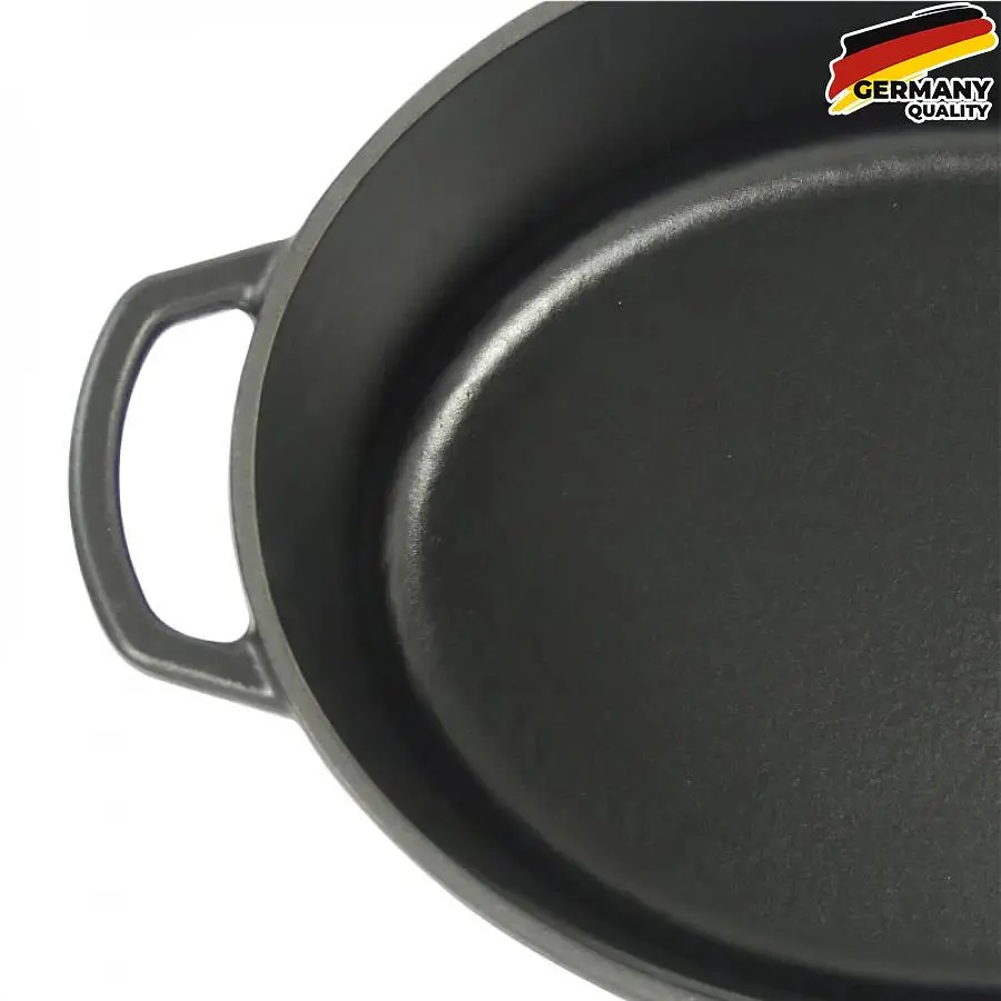Утятница чугунная с крышкой KELA Calido (12474) 36х29х15 см 9,3 л черная - фото 3
