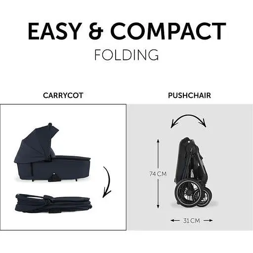 Універсальна коляска 2 в 1 Hauck Walk N Care Dark Navy Blue, темно-синя (16545-4) - фото 5