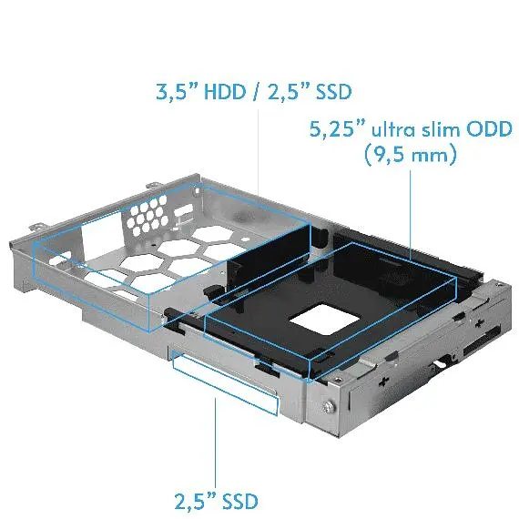 Корпус Chieftec UNI BE-10W-300 mATX , БЖ 300W, SLIM FF WHITE (BE-10W-300) - фото 2