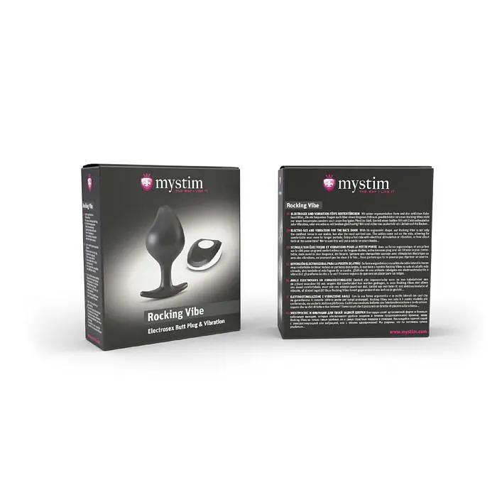 Анальна пробка Mystim Rocking Vibe Силіконова з вібрацією та пультом для електростимулятора, 9.7х3.7 см - фото 6