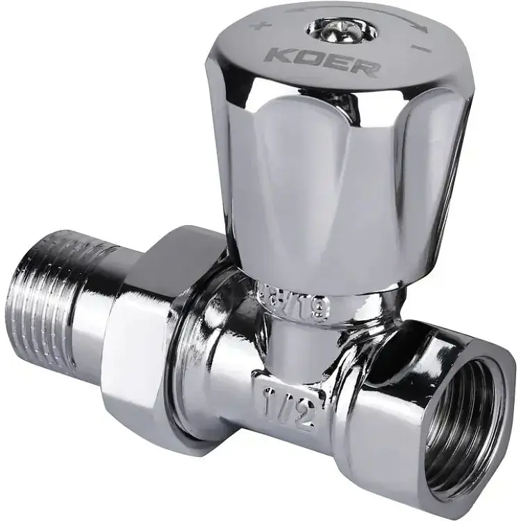 Вентиль Koer радіаторний хромований 1/2"x1/2" KR.903.CHR KR2822