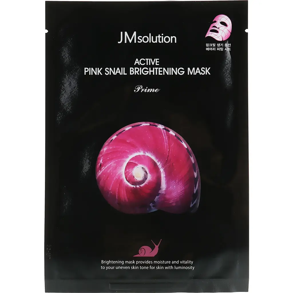 Тканинна маска з муцином равлика JMsolution Active Pink Snail Brightening Mask 30 мл - фото 2