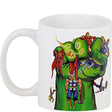 Кружка GeekLand Халк Hulk марвел кулак халка HU.02.023 белая 330 мл белая - фото 3