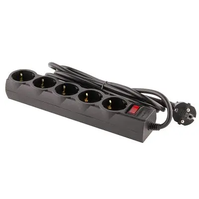 Мережевий фільтр живлення LogicPower LP-X5 PREMIUM, 3m black (9584) - фото 4