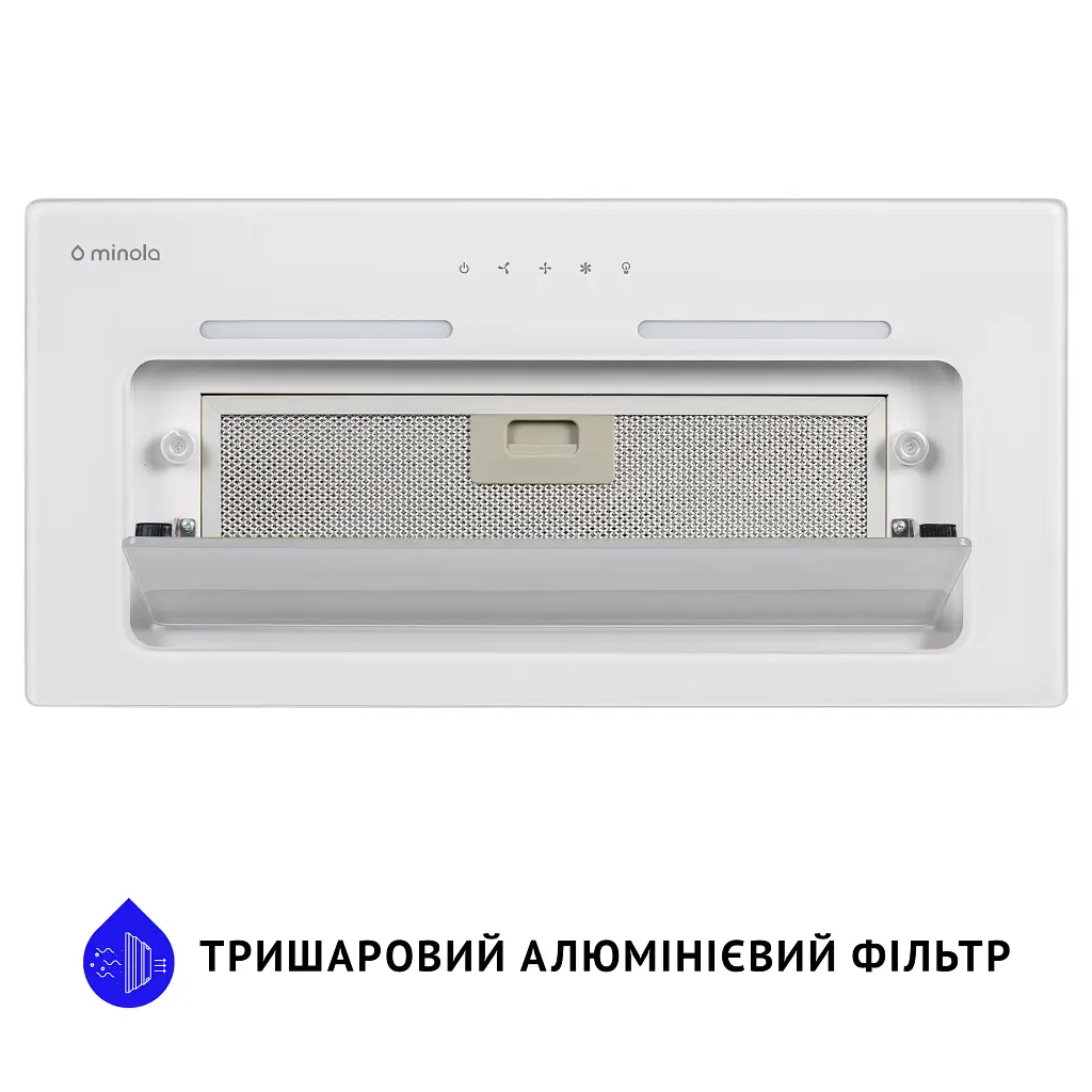 Витяжка повновбудовувана Minola HBI 6873 WH GLASS 1200 LED Line - фото 4