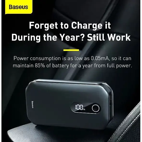Пускозарядний пристрій Baseus Car Jamp Starter Super Energy Pro 3in1 12V 12000mAh з функцією павербанку - фото 9