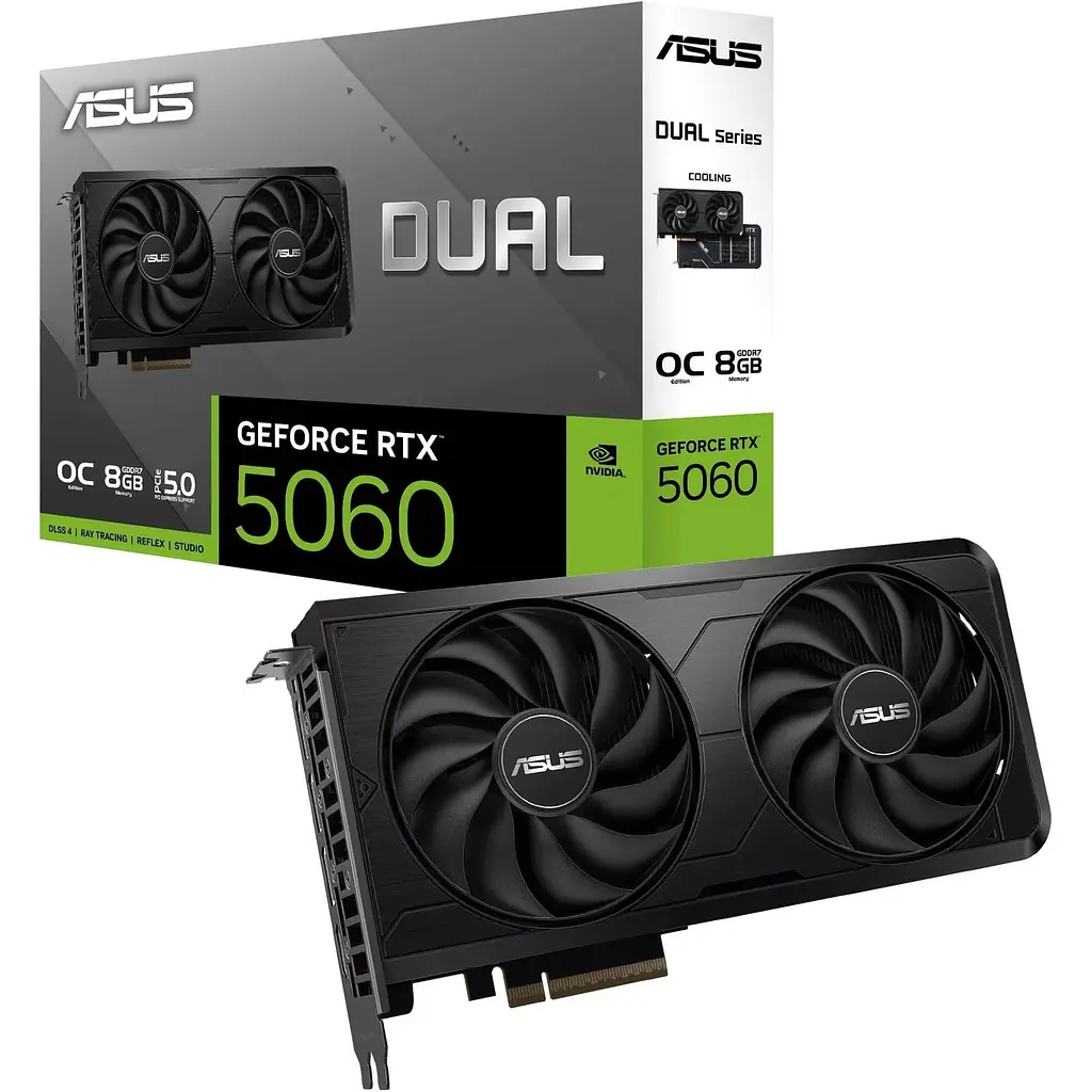 Видеокарта ASUS RTX 5060 8GB DUAL OC EVO OEM BULK (DUAL-RTX5060-O8G-EVO) (GDDR7, 128 bit, PCI-E v5.0 x16) - фото 13