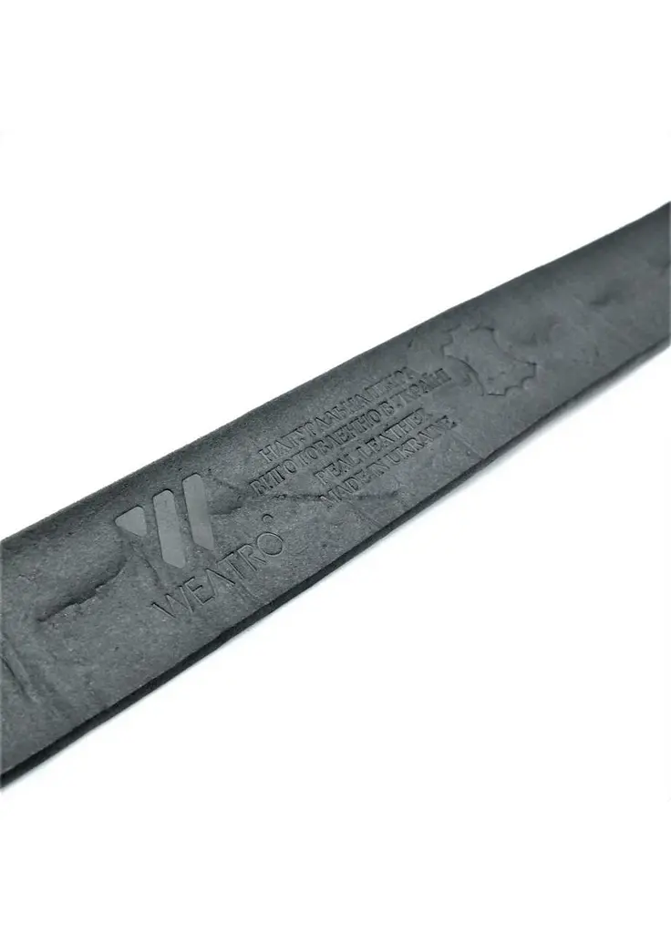 Шкіряний чоловічий ремінь Weatro Колір Чорний m-kozh38-wtrua-008 (m-kozh38-wtrua-008) - фото 2