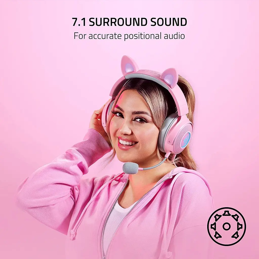 Ігрові навушники Razer Kraken Kitty V2 PRO Quartz (RZ04-04510200-R3M1) [121917] - фото 11