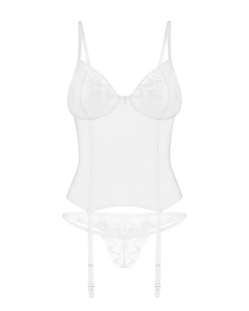 Комплект Obsessive Alissium XL/2XL білий - фото 7
