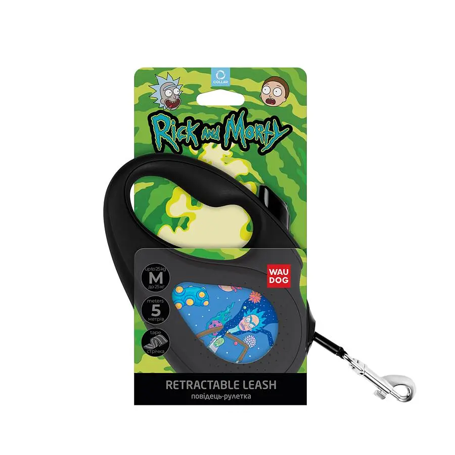 Повідець-рулетка для собак Waudog R-leash малюнок Рік та Морті 3 M до 25 кг 5 м - фото 2
