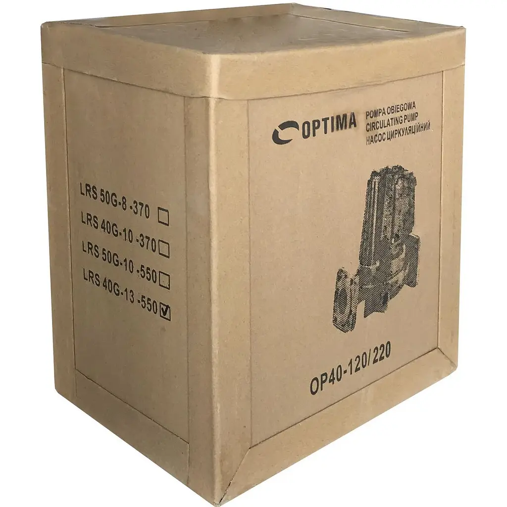 Насос циркуляционный Optima OP40-120 220 мм + гайки + кабель с вилкой - фото 6