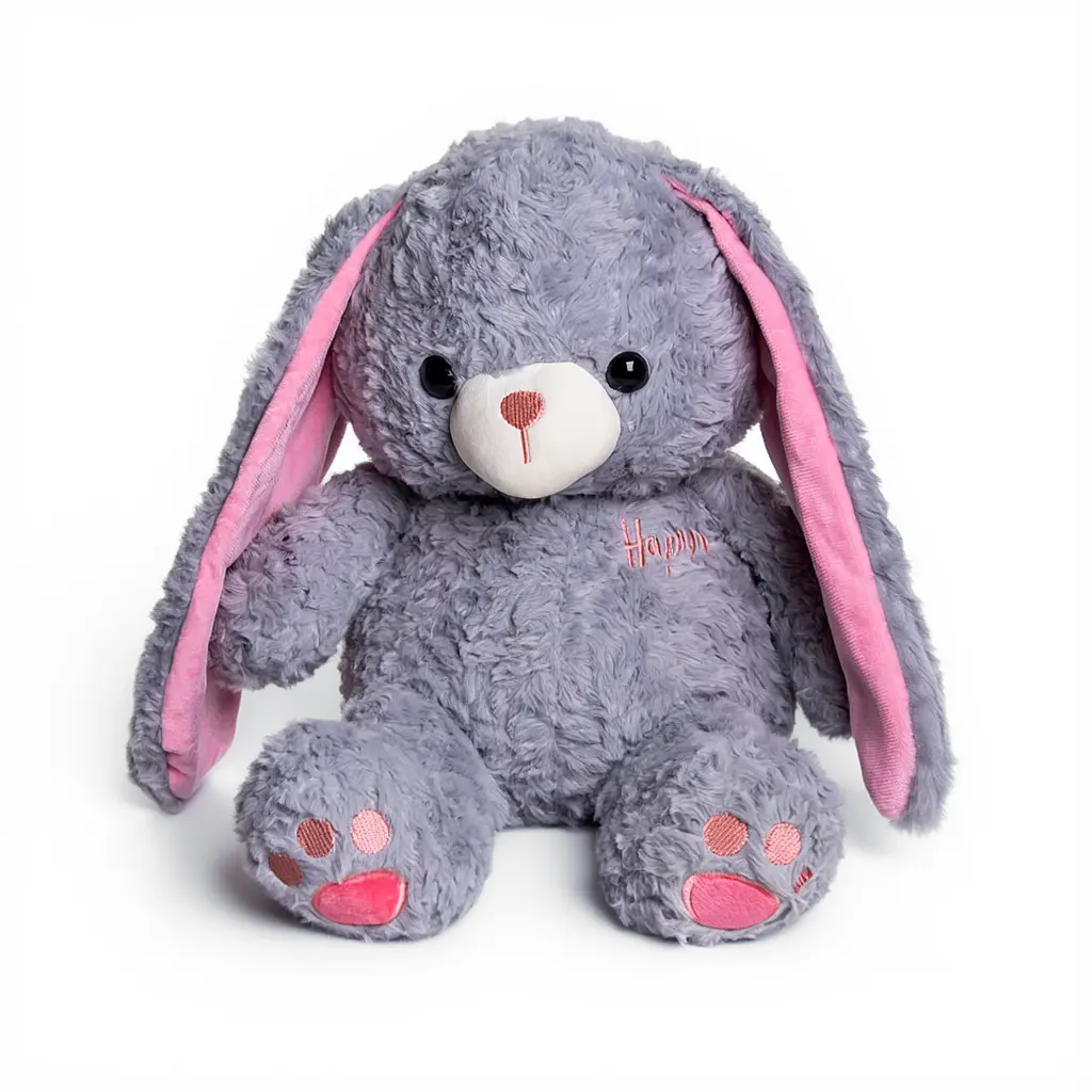 Мягкая игрушка-плед и подушка 3 в 1 Зайка 35×32×40 (см) Серый Colorful Home 509-9G - фото 2
