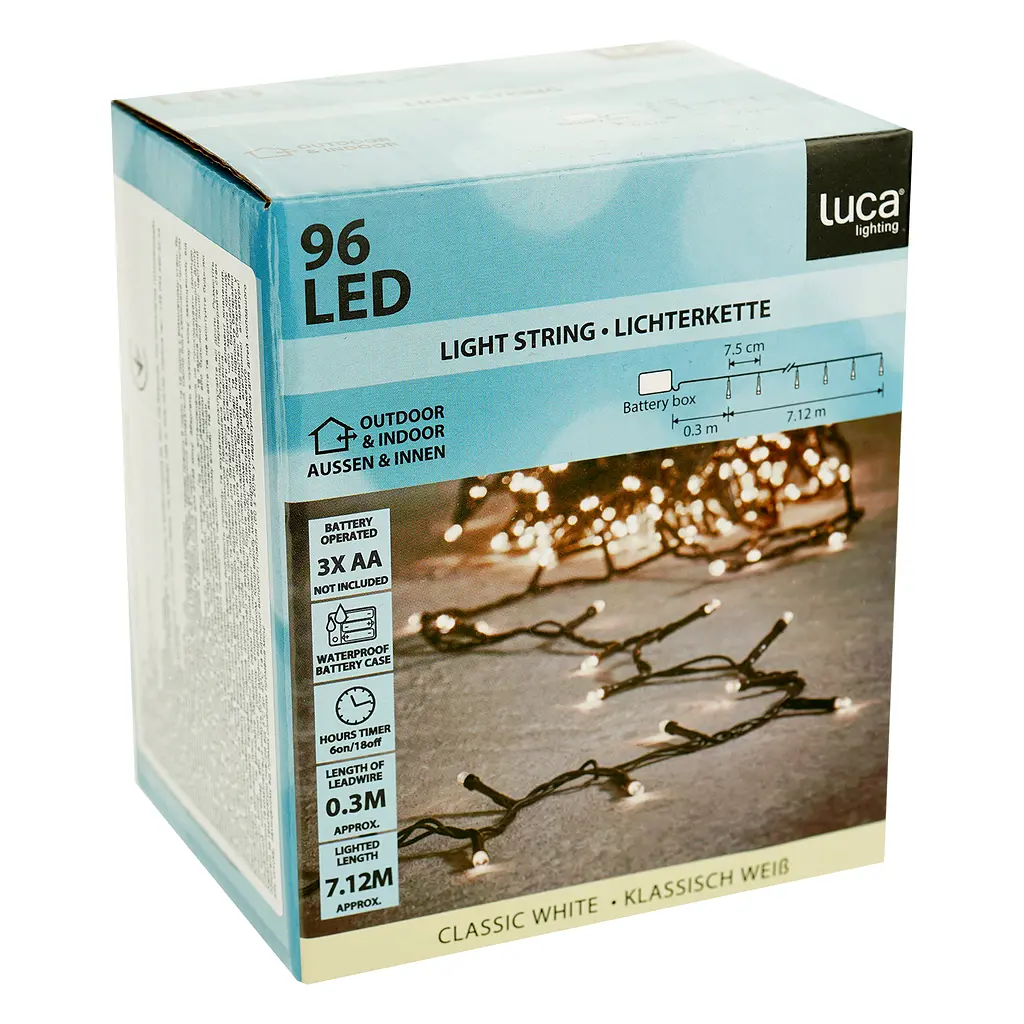Гірлянда електрична Luca lighting 96 LED ламп 7.12 м білий (985776) - фото 7