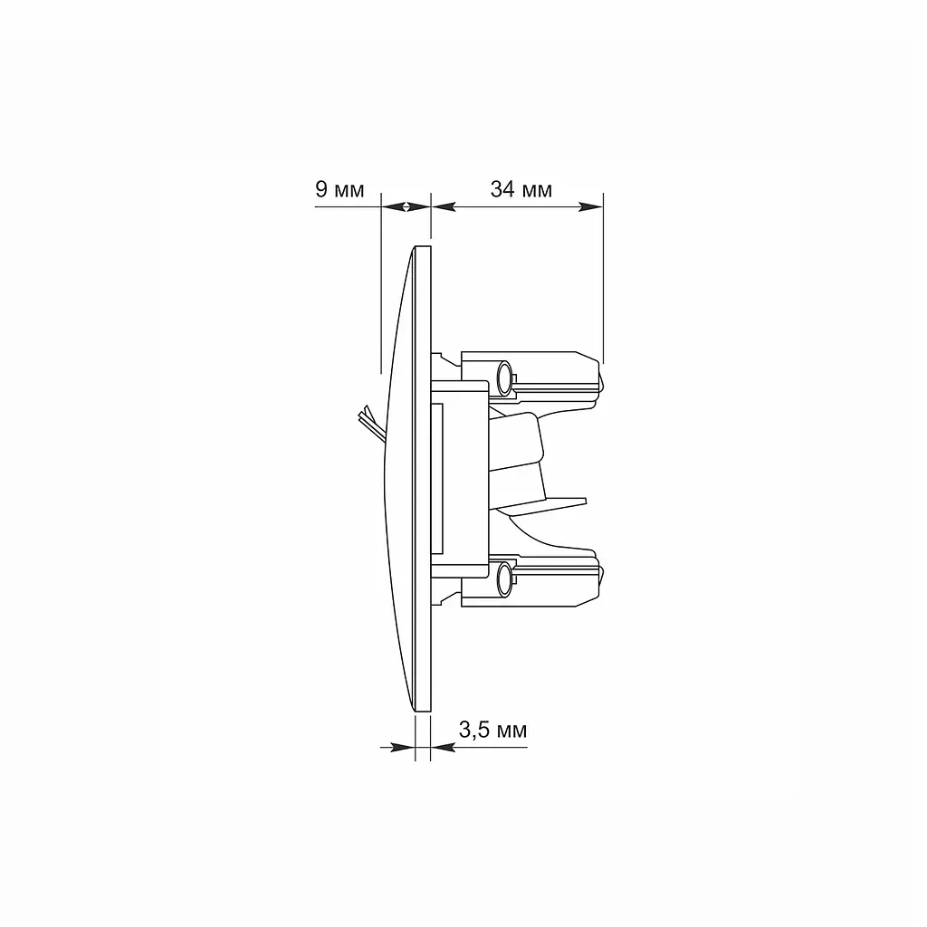 Розетка CAT6 одинарна комп'ютерна кремова VIDEX BINERA VIDEX (24699-000) - фото 6