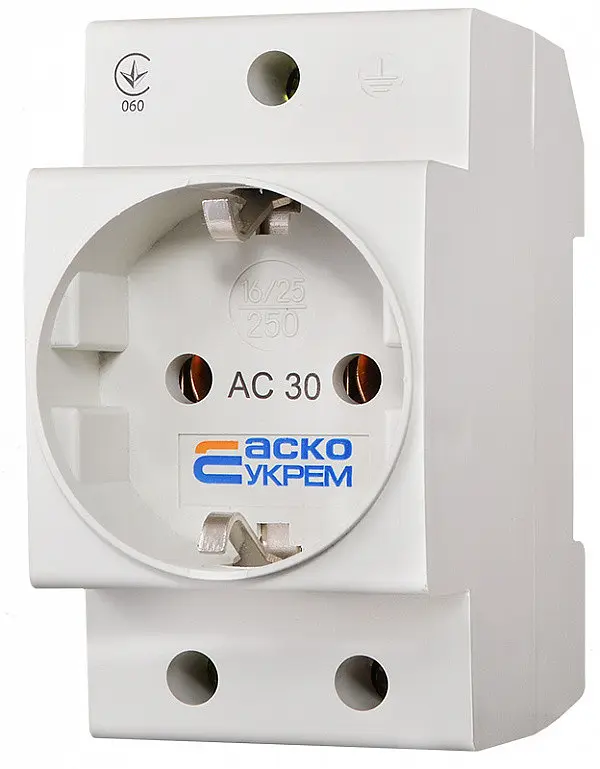 Розетка модульна з заземленням AC30 АСКО‑УКРЕМ (A0150010104) - фото 2