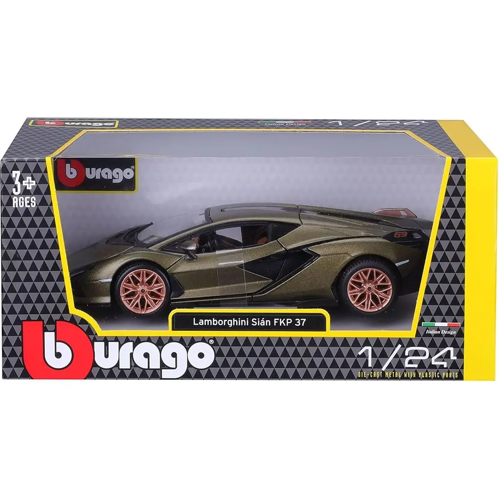 Автомодель Bburago Lamborghini Sian FKP 37 1:24 Metallic Green (18-21099) [119119] - фото 5