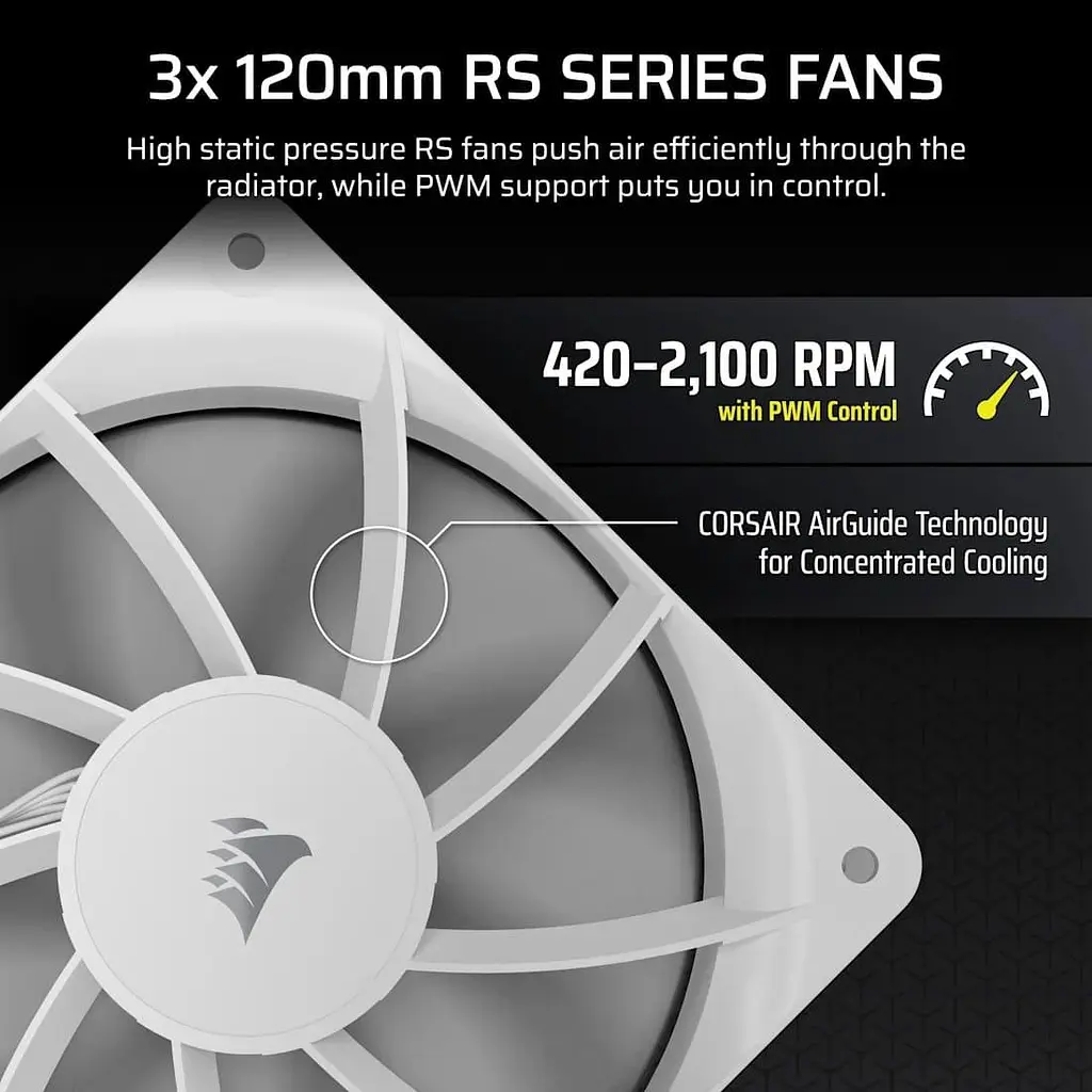 СВО Corsair Nautilus 360 RS LCD White (CW-9061034-WW) - фото 8