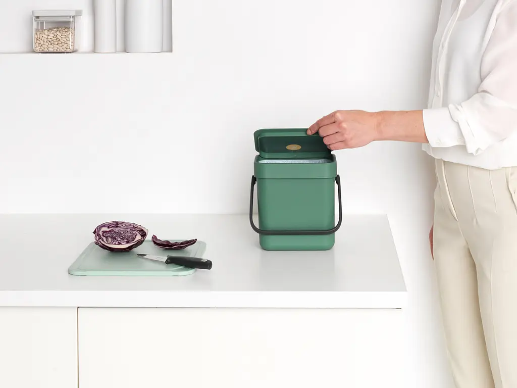 Ведро мусорное Brabantia Sort&Go, темно-зеленый, 3 л (129865) - фото 3