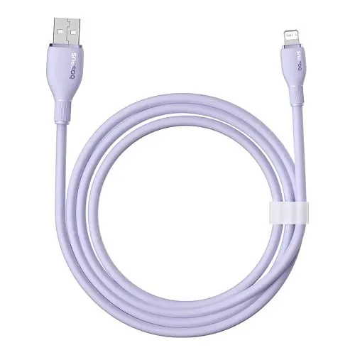 USB кабель Baseus Pudding Series Fast Charging Cable USB to iP 2.4A 1.2m фіолетовий P10355700511-00 - фото 3