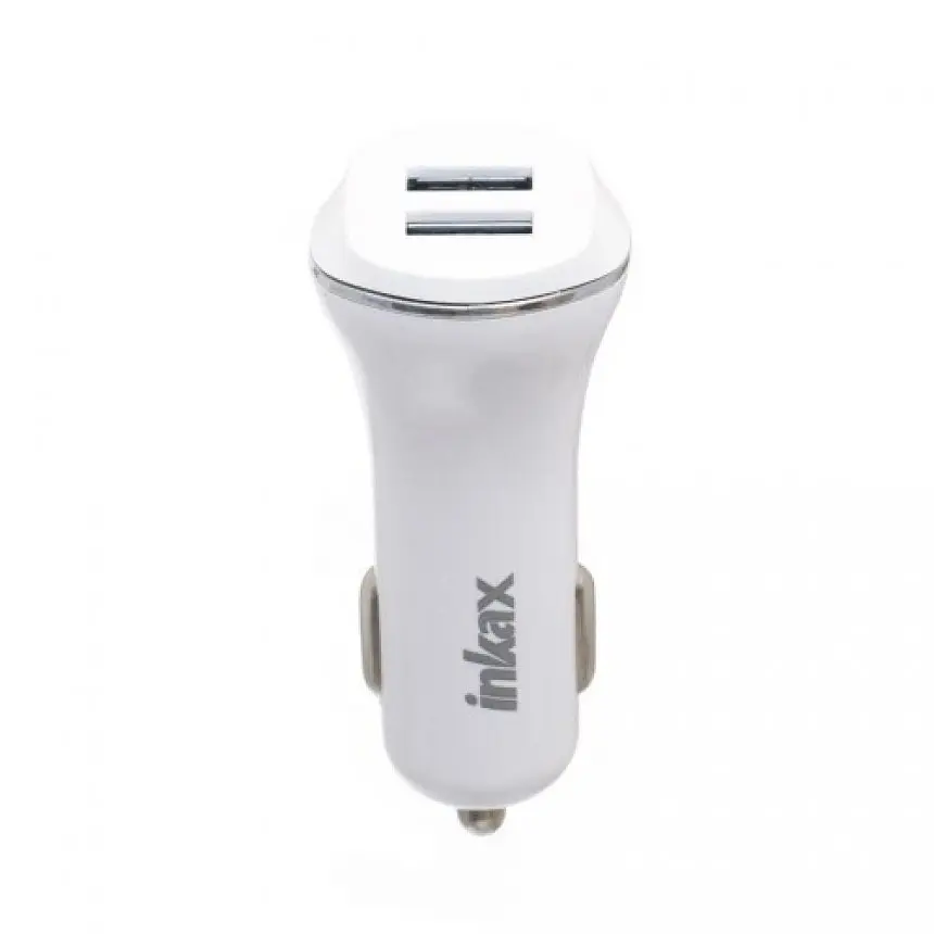 Автомобильное зарядное устройство Inkax CC-12 2 USB 2.1 A microUSB White (av087) - фото 2