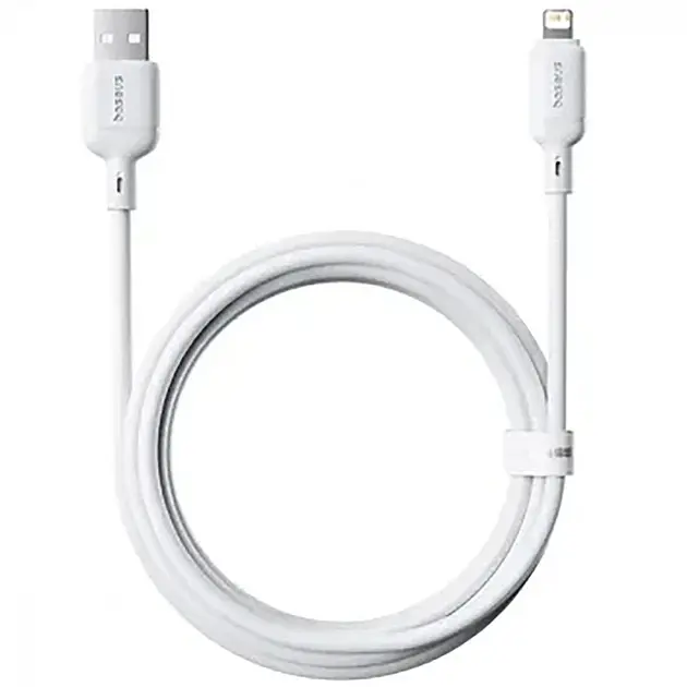 Кабель для зарядки Baseus Silky Series USB to Lightning з чипом E-mark, 2м, 2.4А, P10377702213-01 Білий