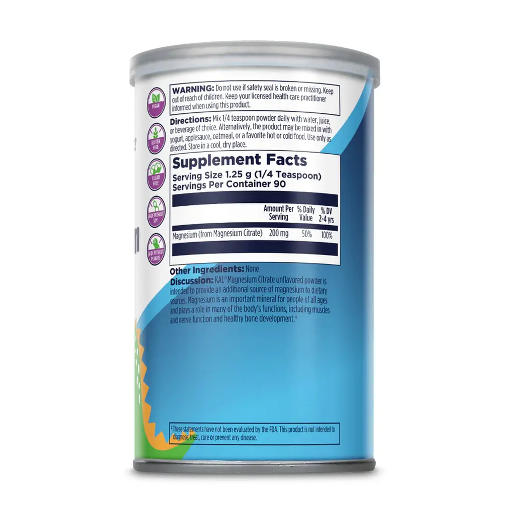 Дитячий магній цитрат Magnesium Powder 200 мг 4 oz Без смаку - фото 2