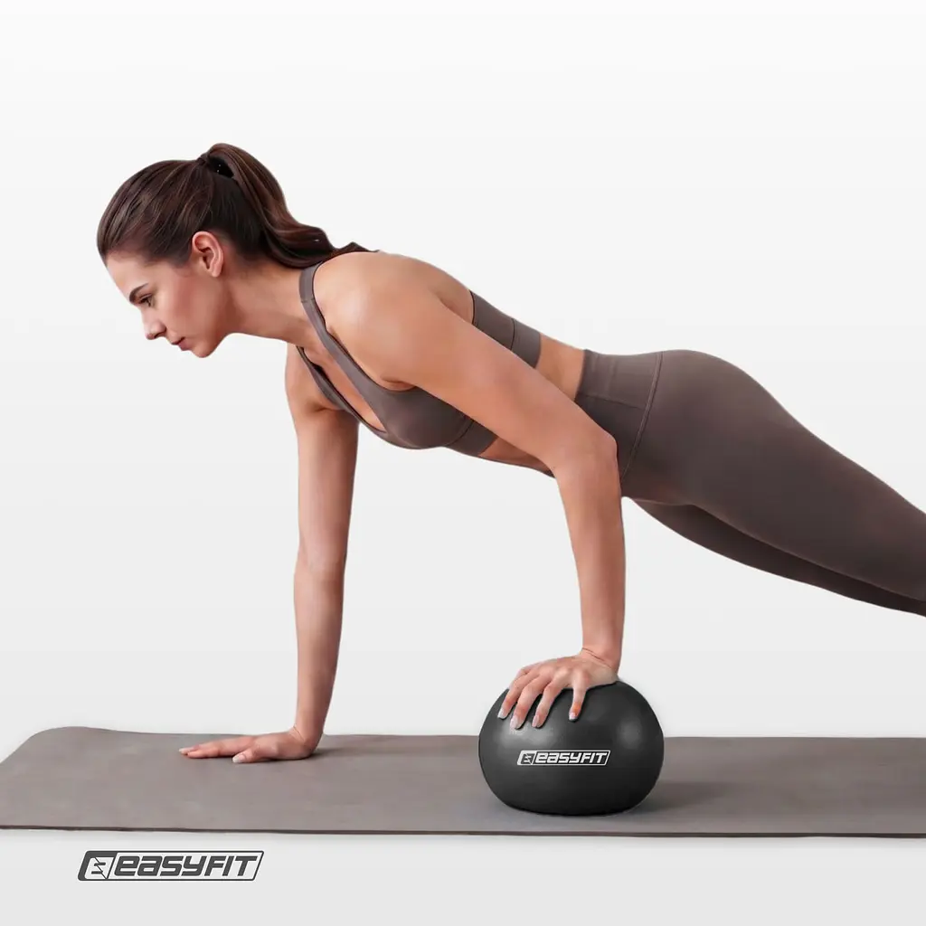 М'яч для пілатеса EasyFit 20 см чорний - фото 3