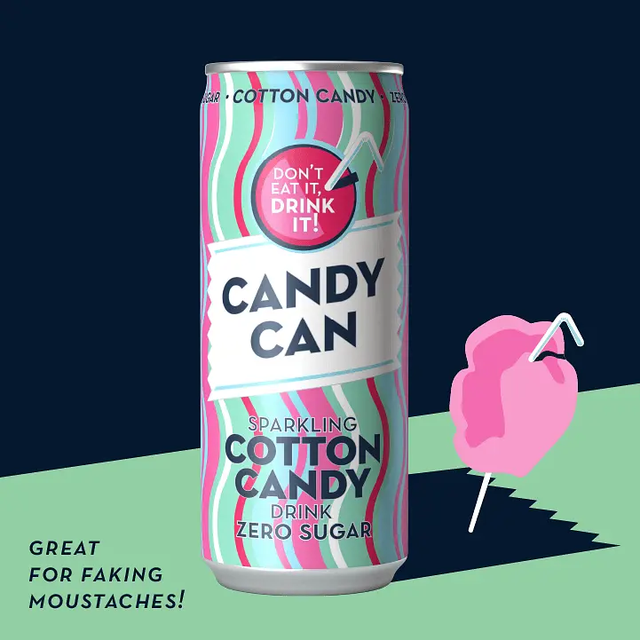Напій Candy Can Sparkling Cotton Candy Zero Sugar 330 мл - фото 6