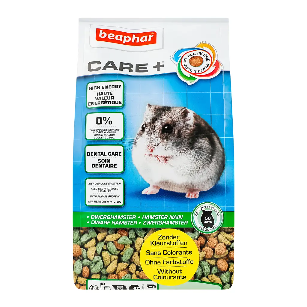 Полноценный корм Beaphar Care+ Dwarf Hamster супер-премиум класса для хомяков-джунгариков 250 г (18377) - фото 2
