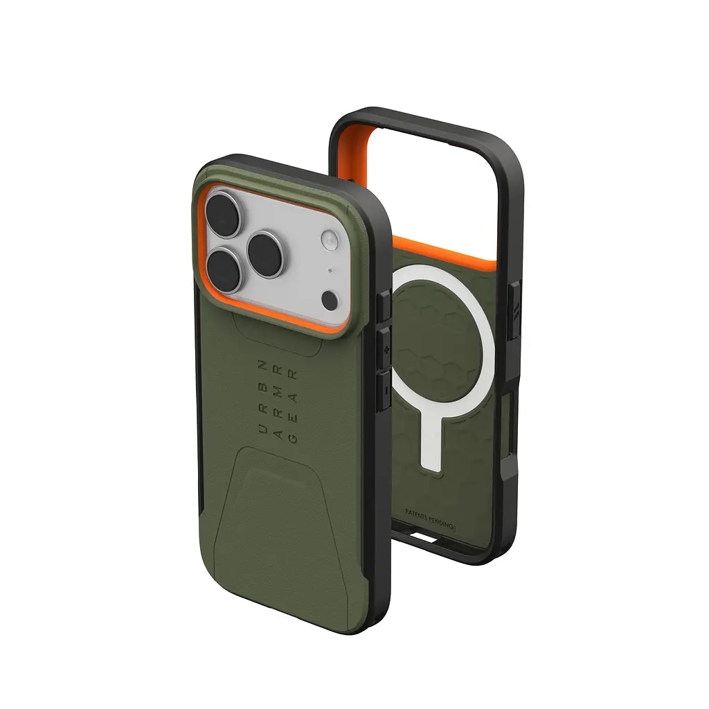 Чохол UAG для iPhone 17 Pro, Civilian MagSafe, Olive/Orange teh0019510 - фото 9
